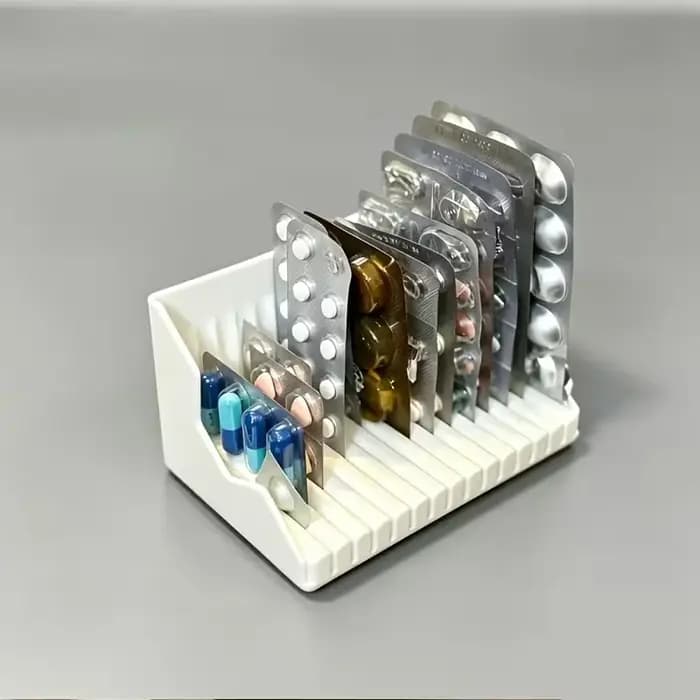 Boîte de rangement de médicaments sous blister avec 15 compartiments pour comprimés entiers, boîte organisatrice de médicaments pour les soins de santé à domicile