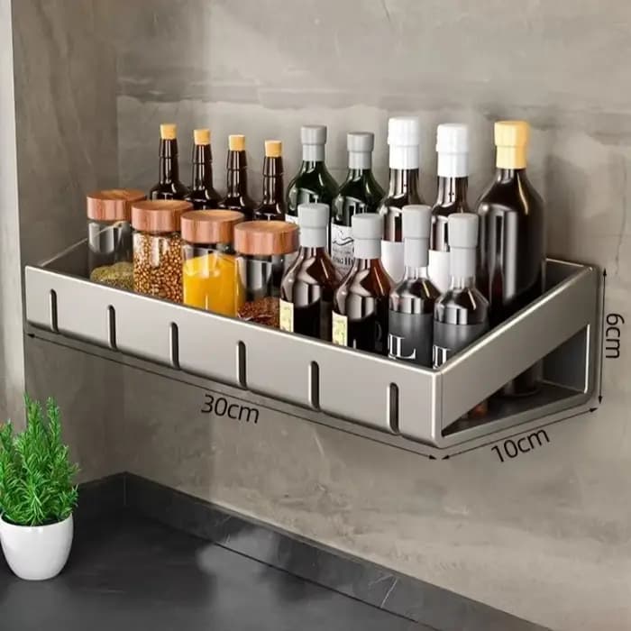 Étagère murale de rangement pour épices et condiments avec crochets suspendus, pour économiser de l'