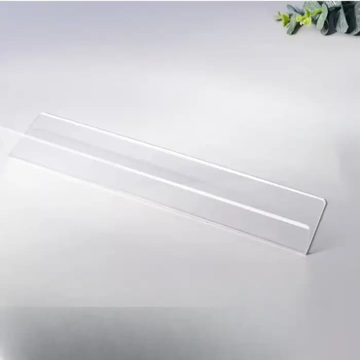 Diviseur d'étagère transparent antidérapant en forme de L