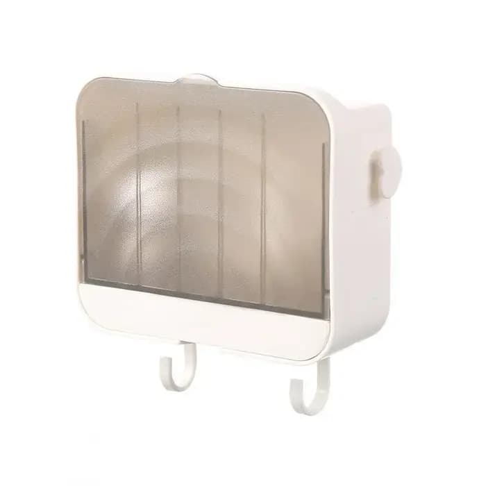 Portes-savons muraux sans perforation avec crochet, plat anti-poussière, égouttoir étanche, boîte à