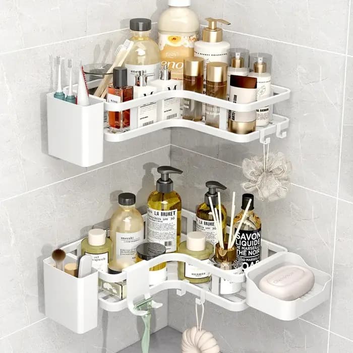 Étagère murale triangulaire pour salle de bain