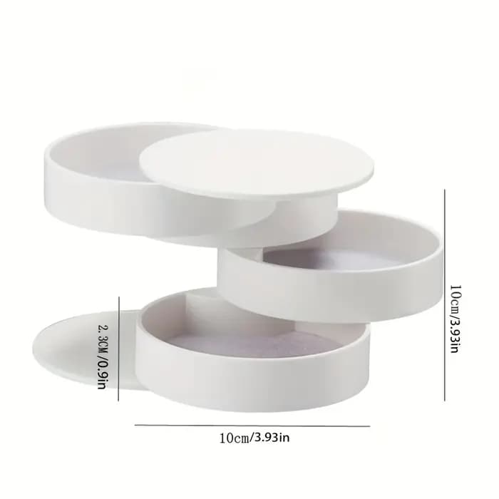 Boîte de rangement de bureau rotative multicouche pour accessoires capillaires