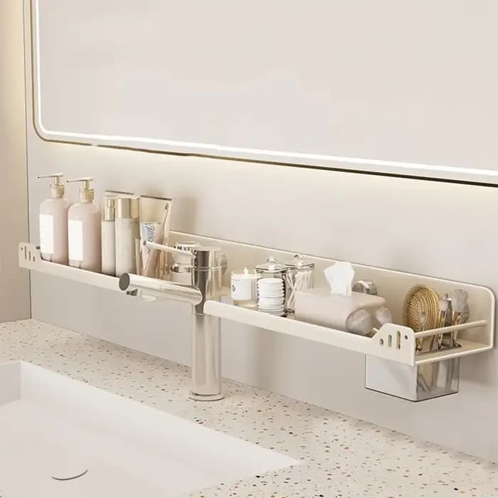 Étagères de salle de bain à ventouse
