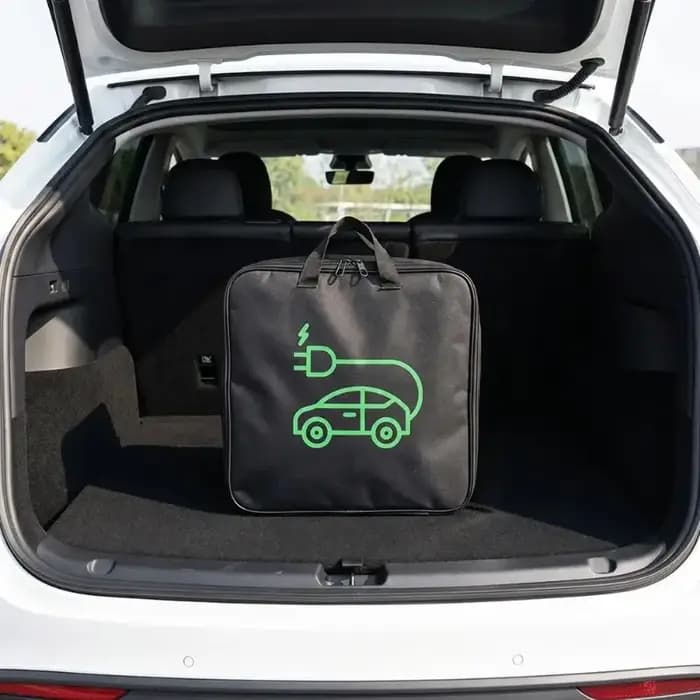Sac de rangement pour câble de chargeur de voiture, sac pour câble de charge de véhicule électrique, organisateur de coffre de voiture, sac étanche pour câble de chargeur avec poignée