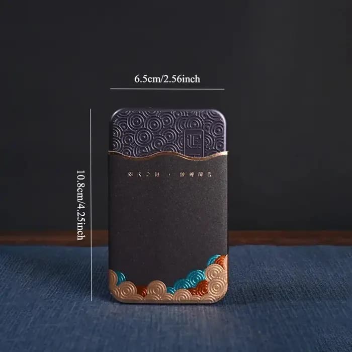 Boîte à bonbons de rangement en métal à motif ondulé rectangulaire