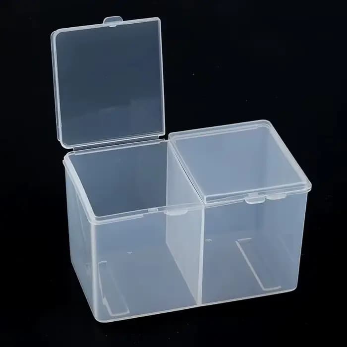 Boîte de rangement pour ongles, 1 pièce, Double Grille, anti-poussière, couverture de ceinture, feui