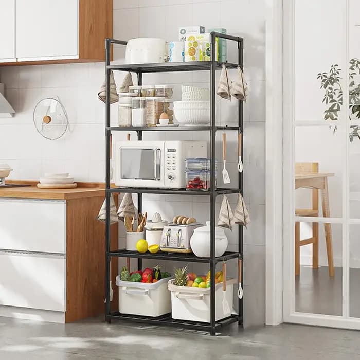 Étagère à 5 niveaux, étagère de rangement réglable