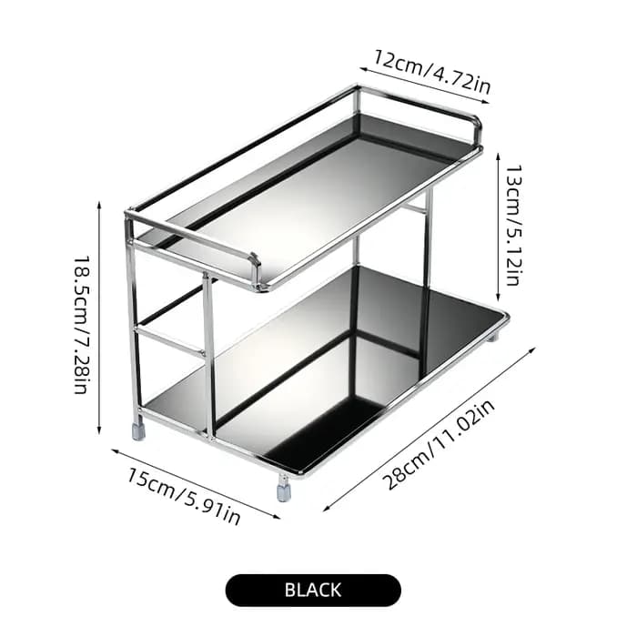 Étagère de rangement superposée en métal pour bureau