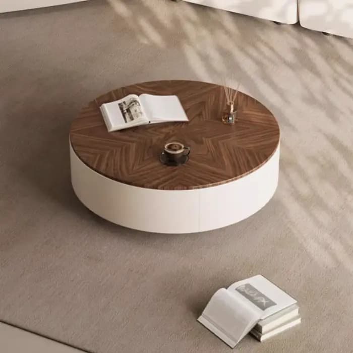 Table basse ronde en bois