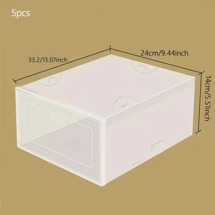 Boîte à Chaussures Transparente en Plastique Empilable