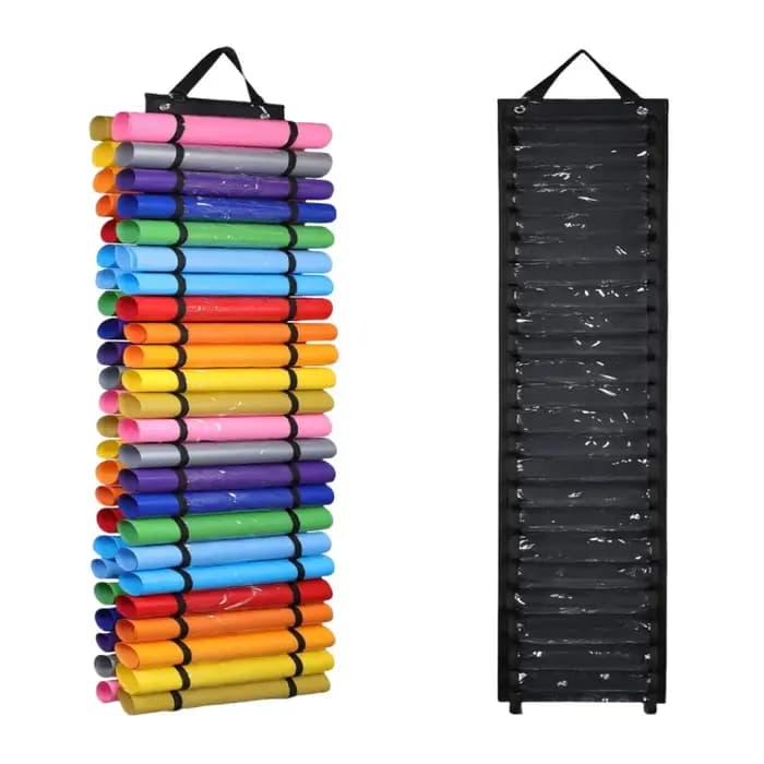 48 organisateur de rangement en vinyle-support de rouleau de vinyle support mural/à-dessus de la porte
