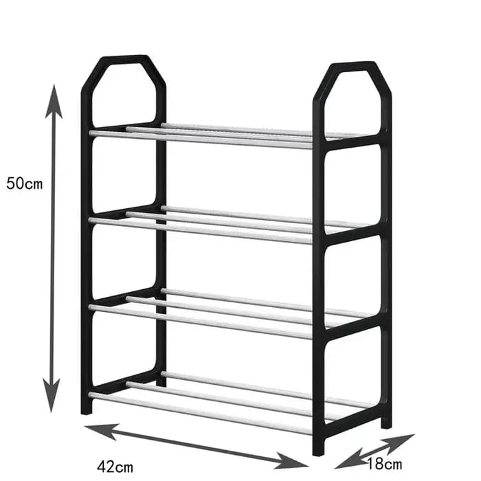 Étagère à chaussures créative simple à 4 niveaux - Armoire de rangement multifonctionnelle pour la maison/le dortoir