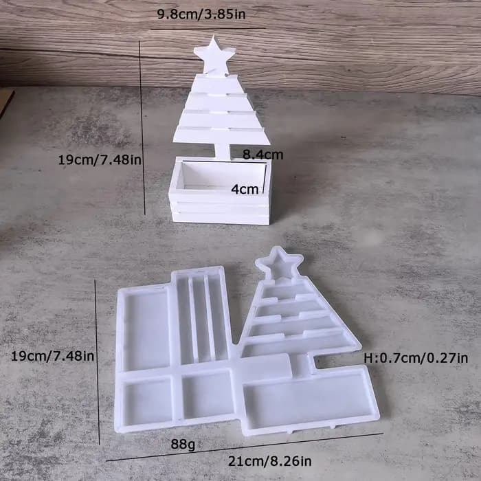 Boîte de rangement d'ornement d'arbre de noël