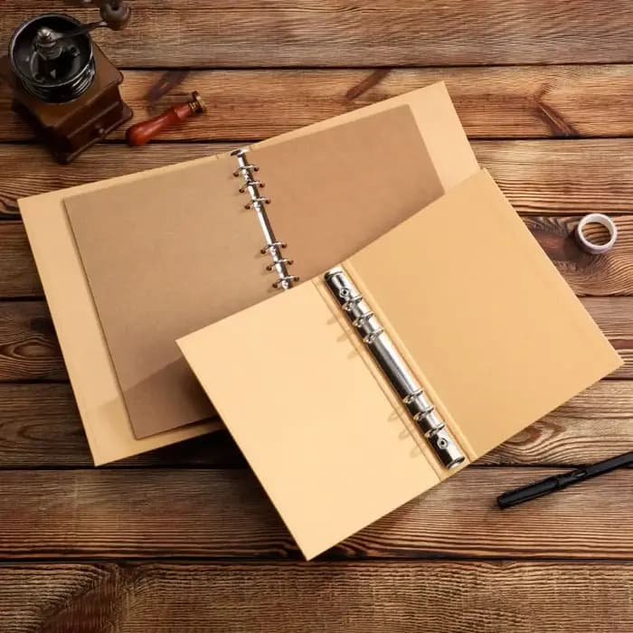 Nouveau Couverture de classeur en papier Kraft A5 B5 A4