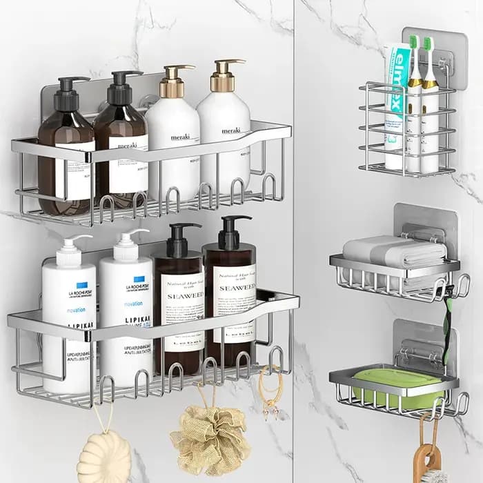 Étagère triangulaire Double couche en acier inoxydable