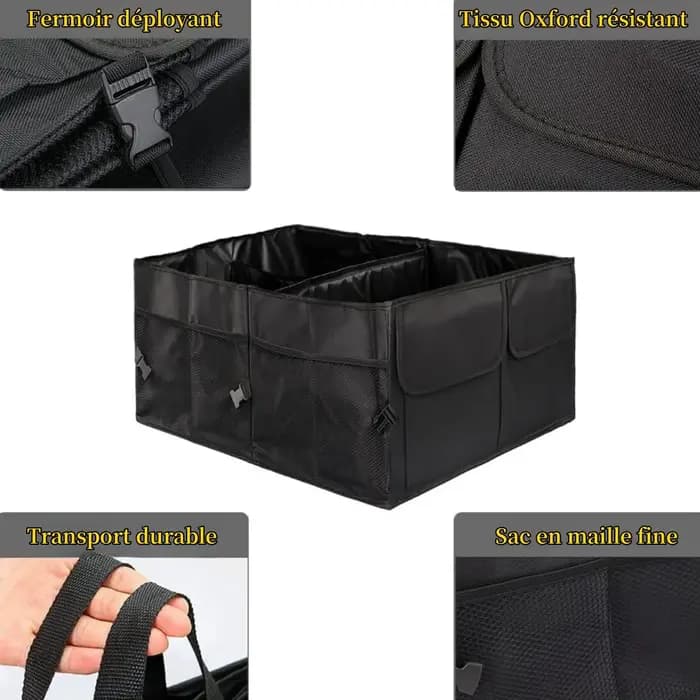 Boîte de rangement de voiture pliable de grande capacité