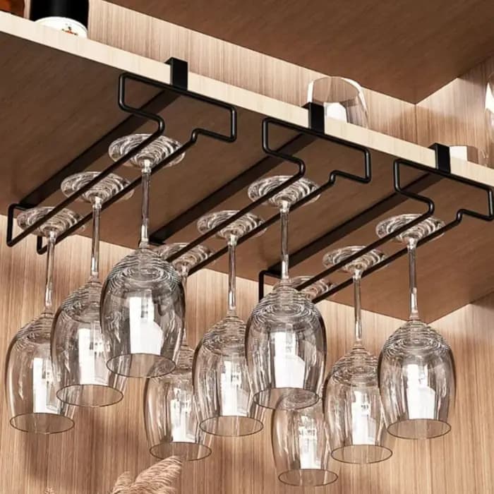 Support de rangement suspendu pour verres à vin rouge