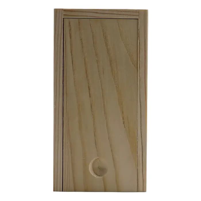 Boîte de rangement en bois avec couvercle coulissant
