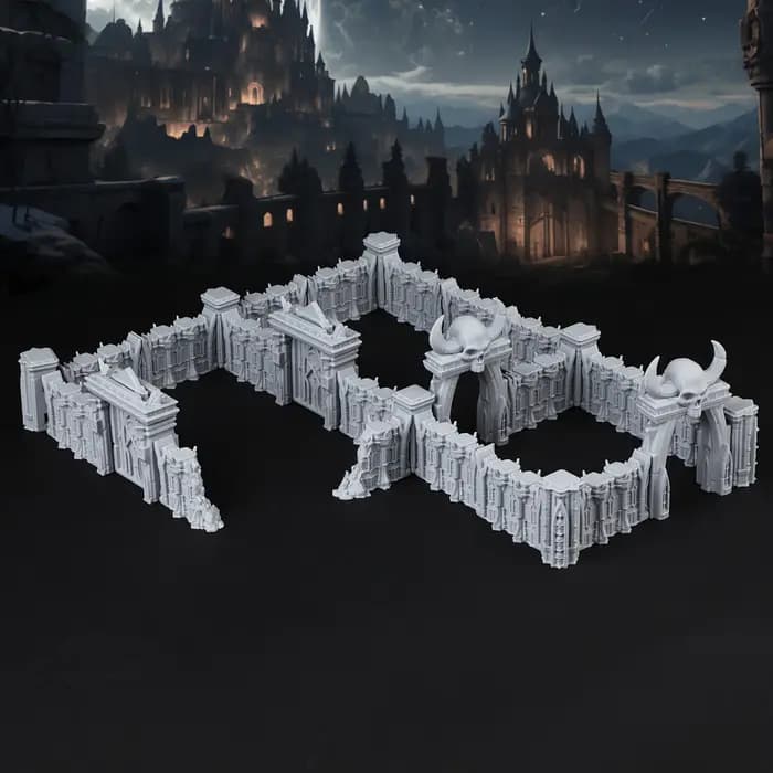 Ensemble de terrain miniature RPG Darkness Wall
