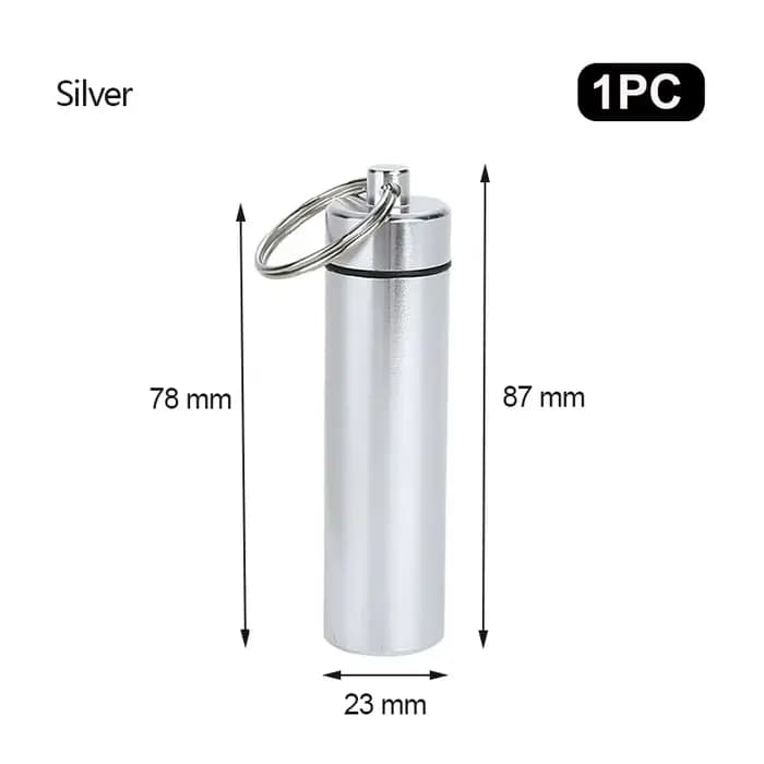 Conteneur de stockage étanche portable avec clé, boîte à pilules en métal, distributeur de pilules h