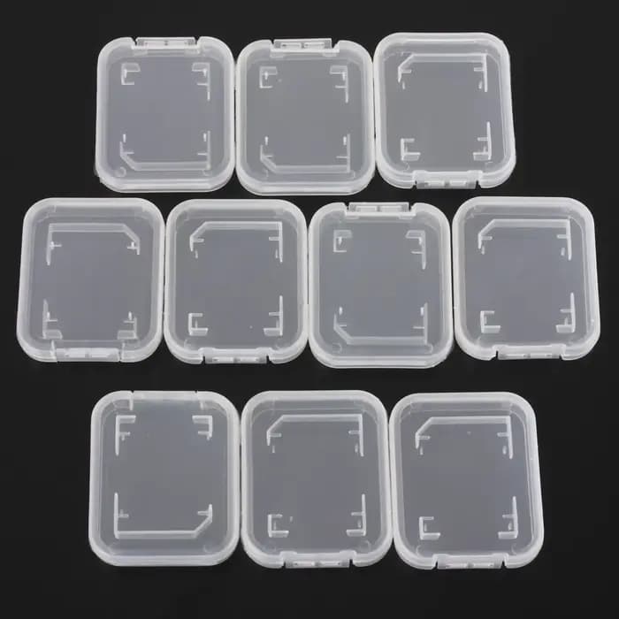 Étui de rangement transparent pour carte mémoire SD SDHC TF MS