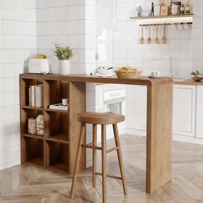 Moderne Wabi Sabi îles De cuisine stockage rustique français élégant