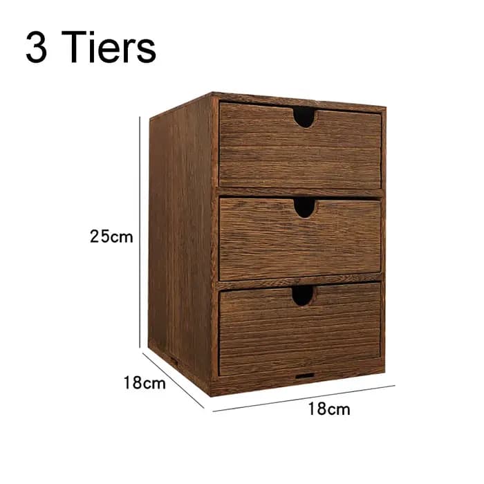 MELWooden-Petite boîte de rangement décorative, idéale pour le bureau