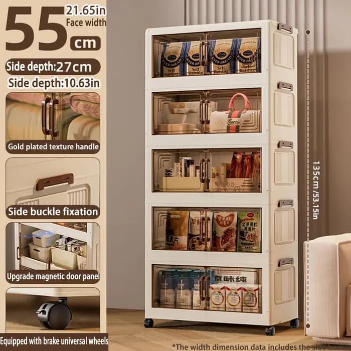 Armoire de rangement pliante multifonction de 45/55/65cm de longueur