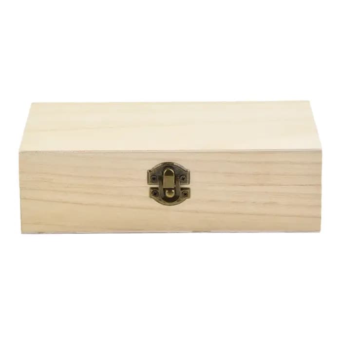 Boîte de rangement rectangulaire en bois Durable 20x10x6 Cm, boîte à bijoux rétro, boîte-cadeau, org