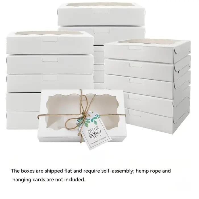Cadeau pour elle/lui, 20 boîtes à biscuits avec fenêtre transparente