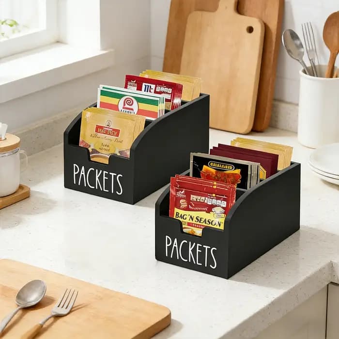 Boîte de rangement pour sachets d'épices de cuisine
