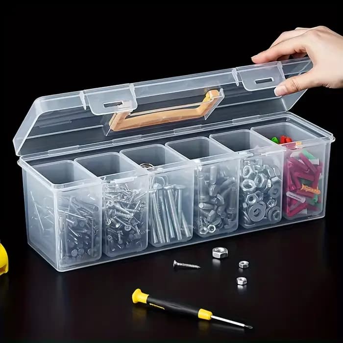 Boîte de rangement portable pour 7 pièces d'outils