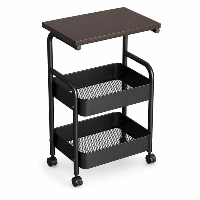 Étagère de rangement de chevet, organisateur mobile multi-niveaux pour la maison, le canapé du salon, support à collation pour fauteuil roulant