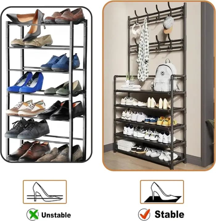 Support de rangement sur pied à 5 couches