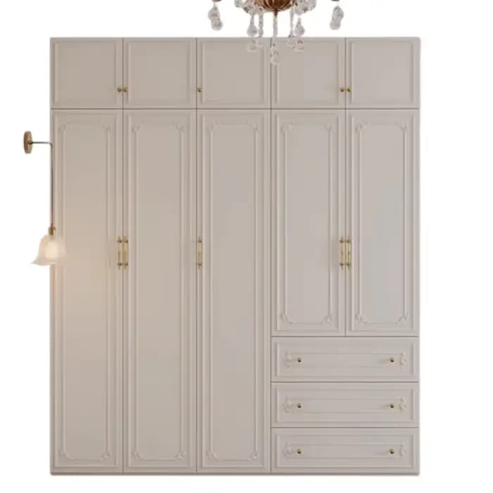 Dressing chambre armoires multifonctions étagères en bois grands