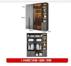 King Size moderne armoire femmes luxe tiroir étagère organisateur garde-robe Organization placard Szafy Do Sypialnihotel meubles