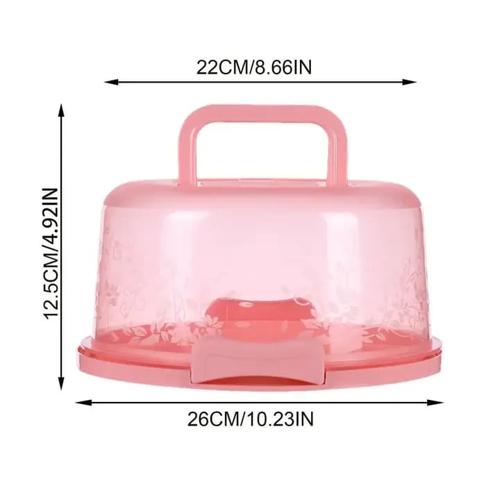 Boîtes à gâteaux transparentes avec couvercles, portables, faciles à transporter, avec poignée, pour la présentation lors de fêtes