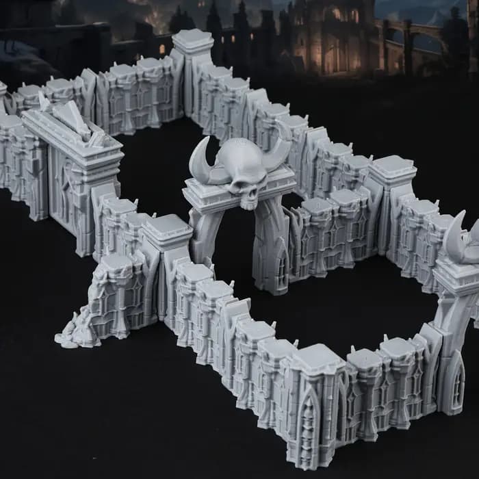 Ensemble de terrain miniature RPG Darkness Wall