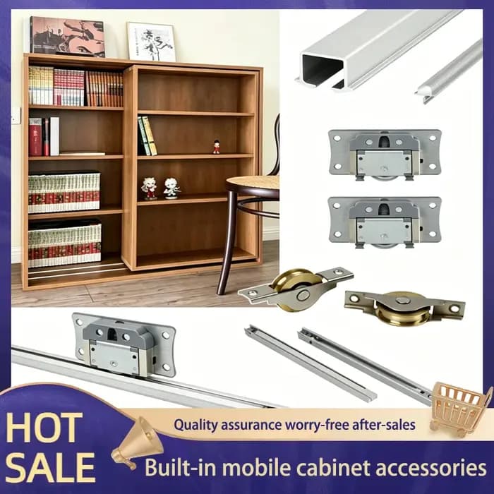 Rail de glissière invisible pour armoire coulissante domestique