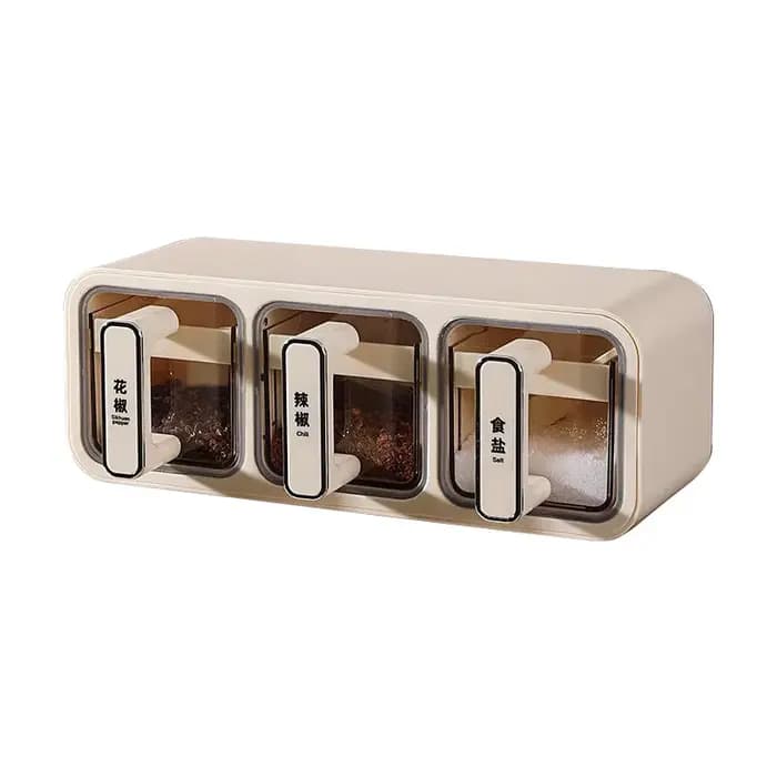 Boîte à Épices Murale pour Cuisine Domestique – Ensemble Combiné de Récipients à Sel