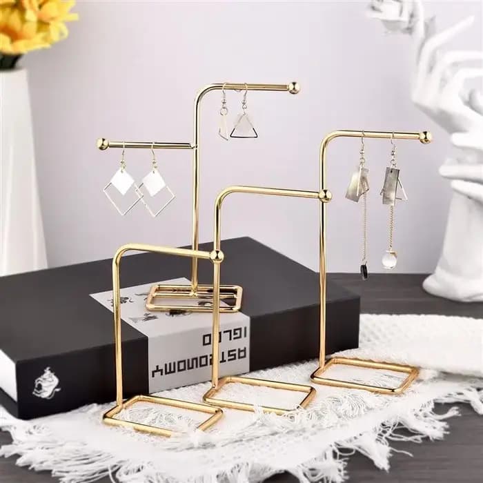 Présentoir en métal pour bijoux, présentoir pour boucles d'oreilles, colliers et pendentifs