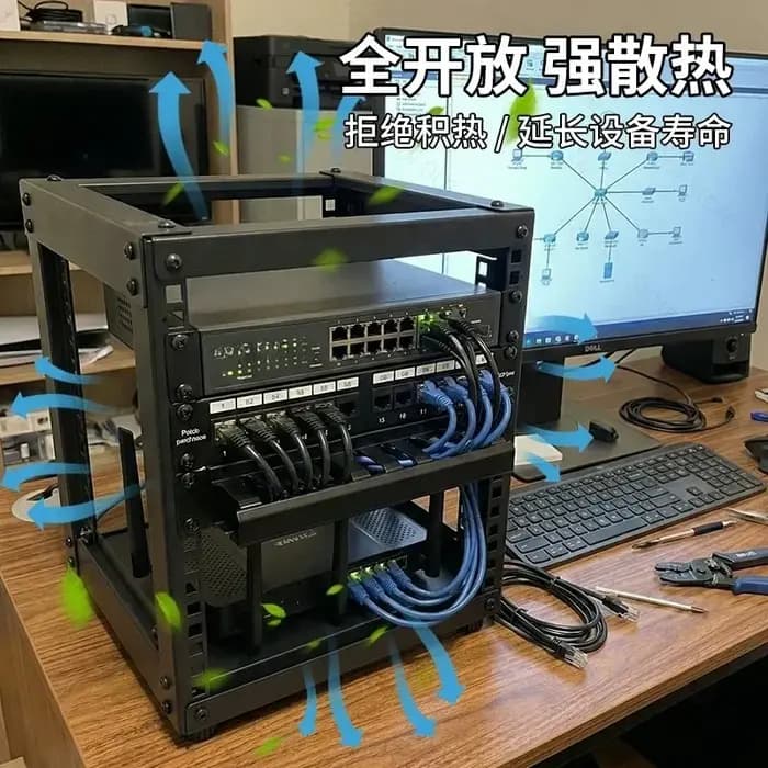 Boîtier de bureau ouvert de 10 pouces
