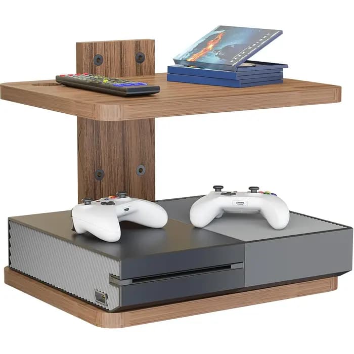 Étagère TV flottante en bois