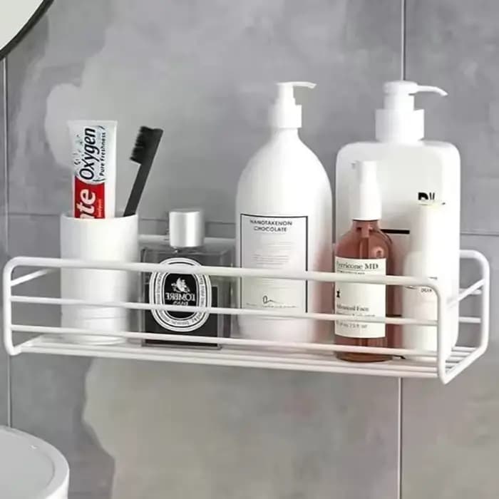 Étagère murale flottante en métal pour salle de bain, chariot de rangement, rideau de douche, organisateurs de rangement de cuisine, commode