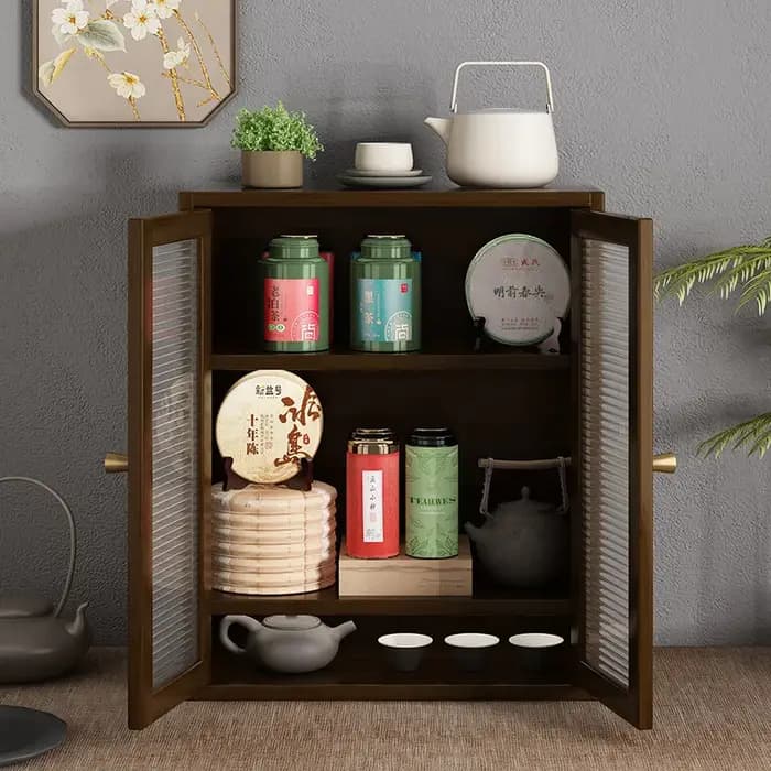 Armoire à thé et à boissons minimaliste avec portes