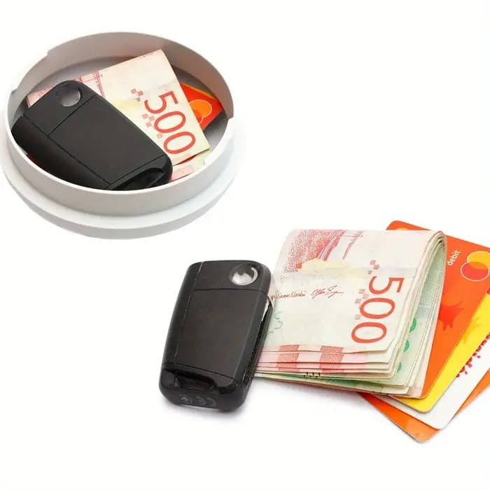 Boîte de rangement secrète dissimulée en forme de détecteur de fumée pour argent