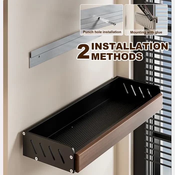 Ensemble de supports de rangement muraux de cuisine en bois