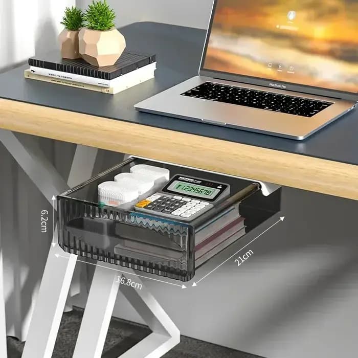 Nouvelle boîte de rangement invisible sous le bureau, tiroir coulissant grande capacité à suspendre