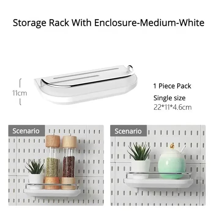 Nouveau bricolage panneau perforé accessoires étagère suspendue crochets de rangement organisateur mural sans poinçonnage artisanat Organization pour Garage cuisine salle
