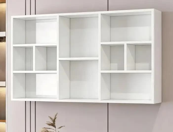 Étagère murale de rangement, panneau de séparation flottant, étagère personnalisée en bois massif, p